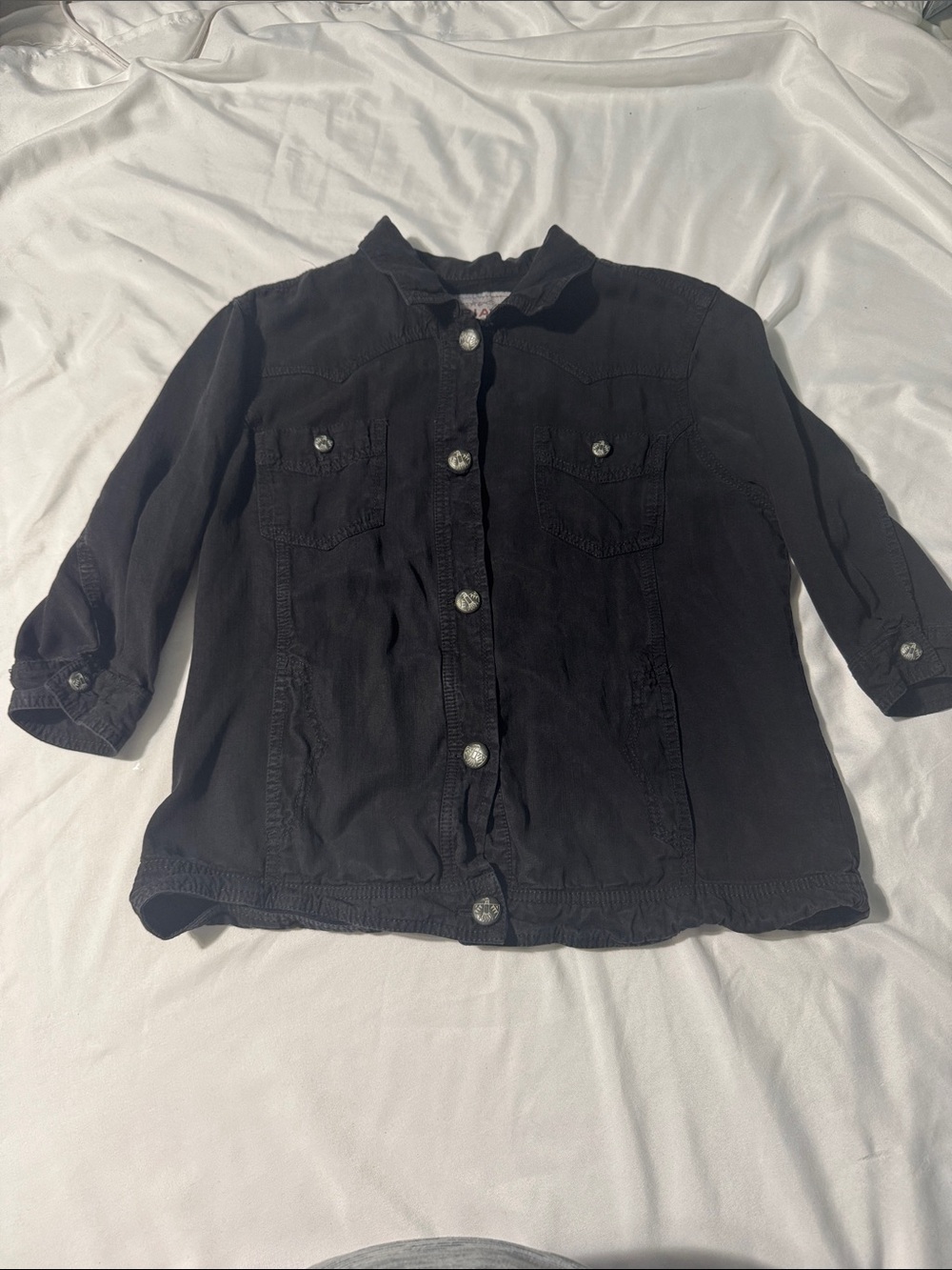 Ariat Lightweight Black Western Jacket Button Up Shirt Jacket Rodeo Ranchwear